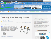 Tablet Screenshot of creativitygames.net
