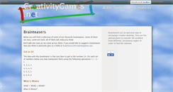 Desktop Screenshot of brainteasers.creativitygames.net
